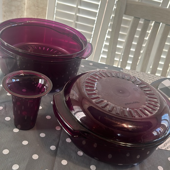 Tupperware Cranberry Microwave Stack Cooker - Picture 5 of 8